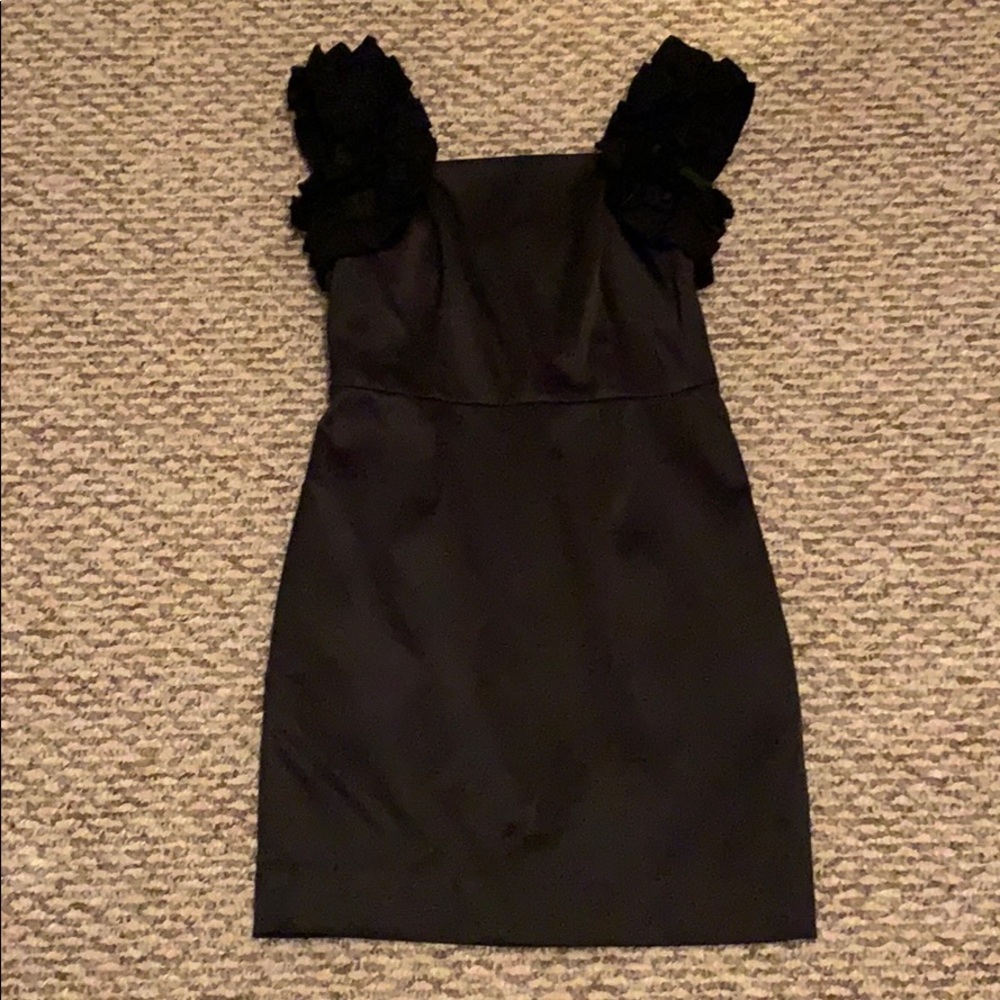 Black shouldered dress